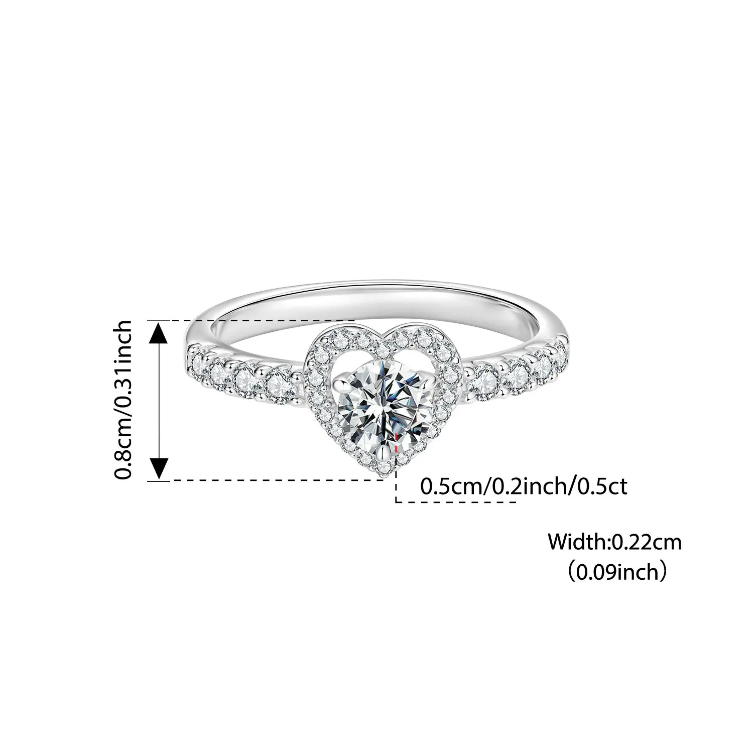 Elegant 0.5-Carat Moissanite Engagement Ring 7 Elegant 0.5-Carat Moissanite Engagement Ring - Image 7