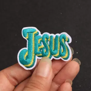 Vibrant JESUS Embroidered Patch Set, 5 Pack 9 S3abd7acf88634d7596aeae111a5ba2ecc