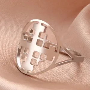 Stainless Steel Jerusalem Cross Ring for Faith 11 S3afd6cd1883a42faa6652e4c3c6ec2ffu