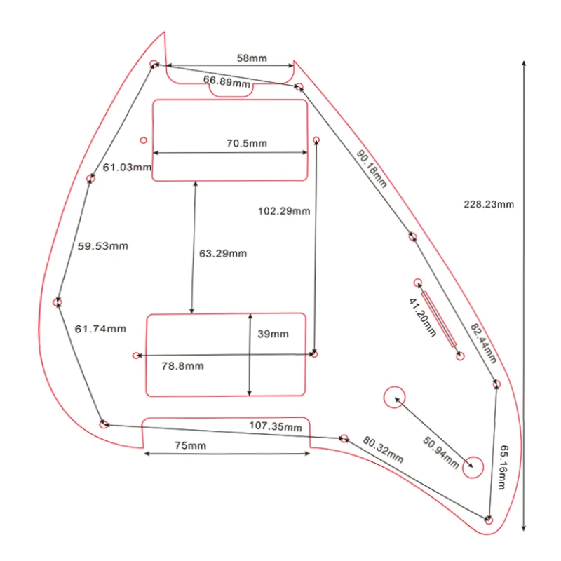Custom Pickguard for US Musicman Silhouette HH 6 Custom Pickguard for US Musicman Silhouette HH - Image 6