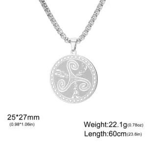 Stainless Steel Triple Moon Necklace 16 S3c5f4c6de9dd49e18877ef16213bb7bfi