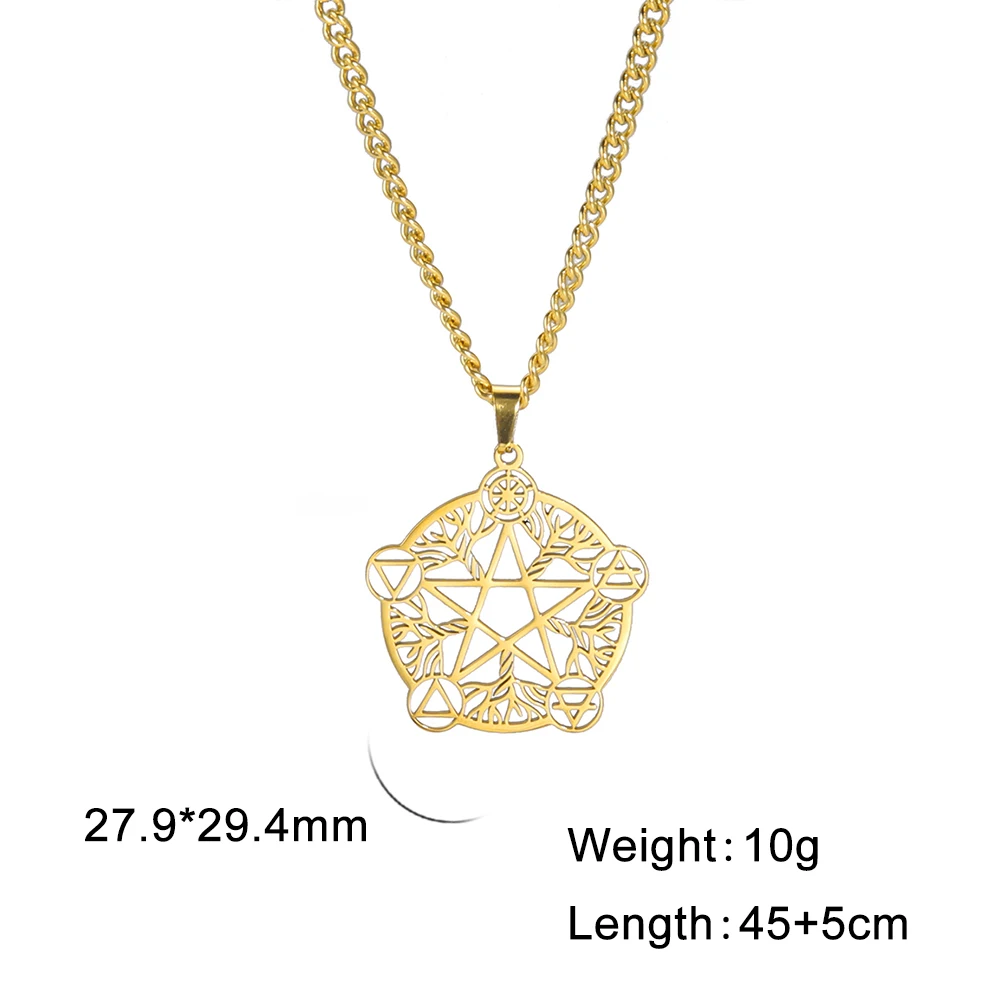 Stainless Steel Pentagram Necklace for Women 5 Stainless Steel Pentagram Necklace for Women - Image 5