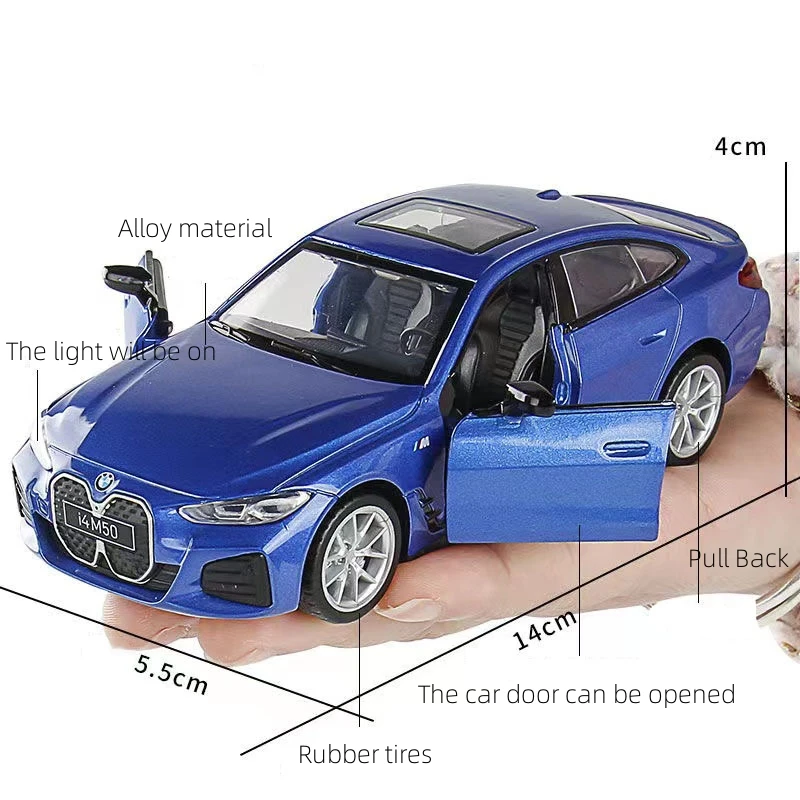 Vibrant Yellow BMW i4 M50 Diecast Model 6 Vibrant Yellow BMW i4 M50 Diecast Model - Image 6