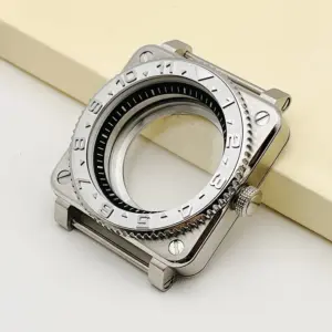 Square Stainless Steel Watch Case SKX007 Compatibility 17 S3f0d95cdd4864e64b15da60b2400a50fF