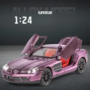 1:24 Scale Metallic Purple Supercar Model