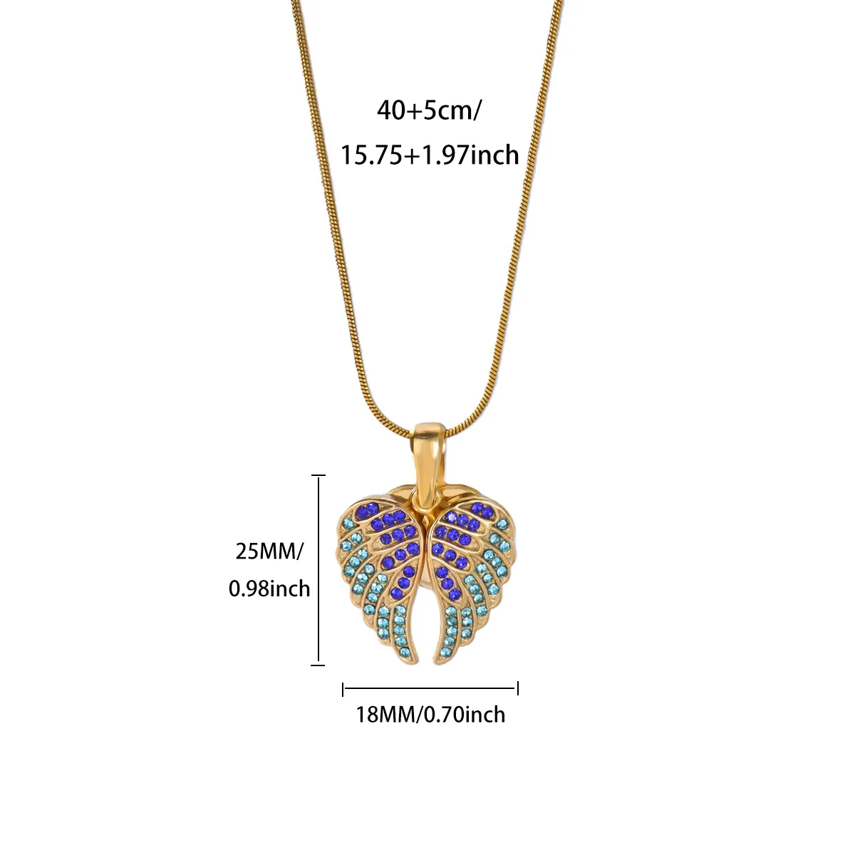 Elegant Gold Stainless Steel Necklace with Zircon Accents 9 Elegant Gold Stainless Steel Necklace with Zircon Accents - Image 9