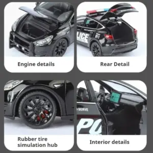 1:24 Scale Police Car Model with Lights 13 S40f24ead7e5440c6bd026354c31806682