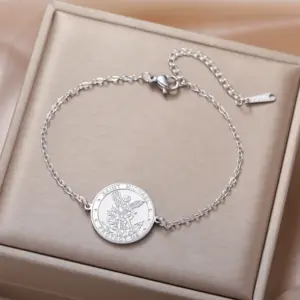 Stainless Steel Archangel Michael Bracelet 16 S424138b82d134b839088a004d82172f2o