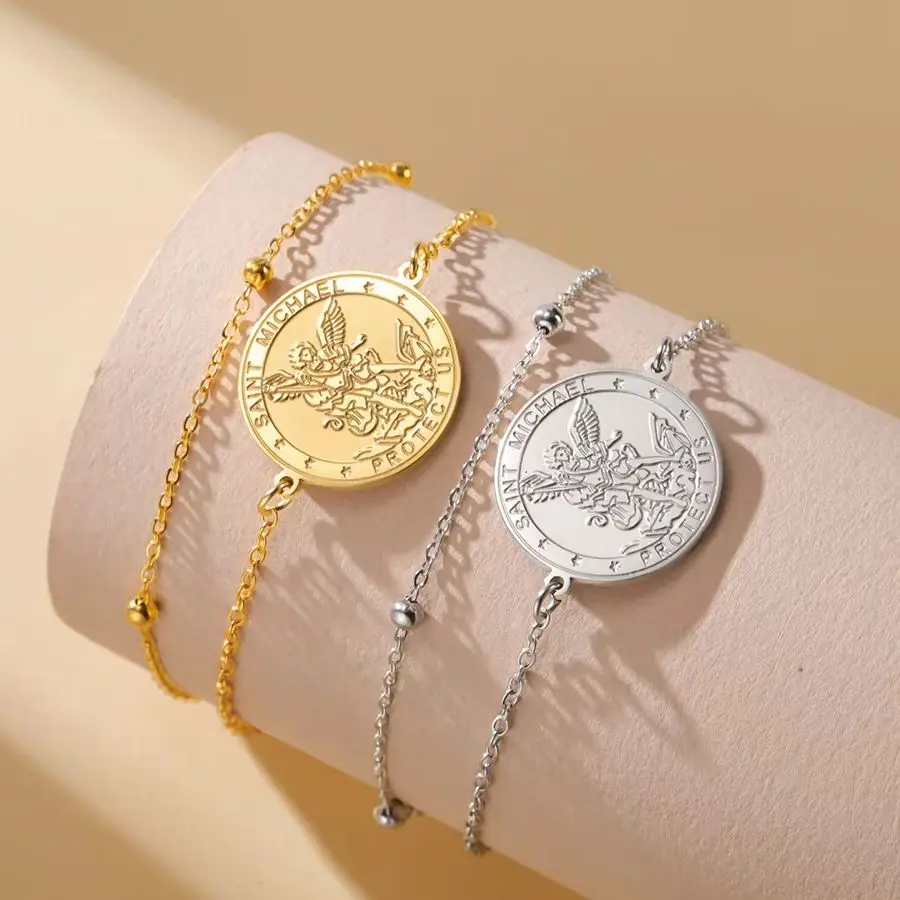 Stainless Steel Archangel Michael Bracelet 4 Stainless Steel Archangel Michael Bracelet - Image 4