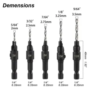 Precision Countersink Drill Bit Set for Woodworking 10 S42e2ca12d223433b9eacb2570fe13f2eK