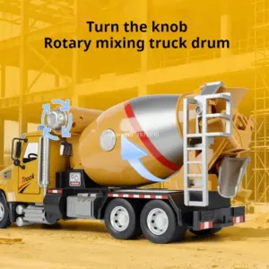 Yellow Alloy Cement Mixer Truck with Lights 13 S4425f27c36434ba2bc81c15de7cbcd09Q