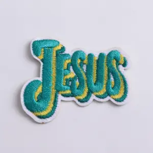 Vibrant JESUS Embroidered Patch Set, 5 Pack 8 S445c271fe663478a81d2afeb70a832fc9