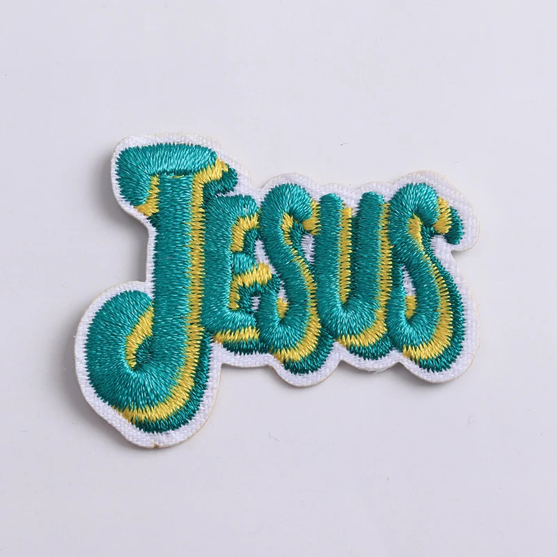 Vibrant JESUS Embroidered Patch Set, 5 Pack 3 Vibrant JESUS Embroidered Patch Set, 5 Pack - Image 3