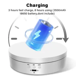 Rotating Jewelry Display Stand with USB Power 12 S447b8d68acbb4a7d88dccc0ede20e2418 2