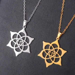 Stainless Steel Chai Necklace with Pendant 14 S46570a770d4c42c8a1b552eee76dcdadY