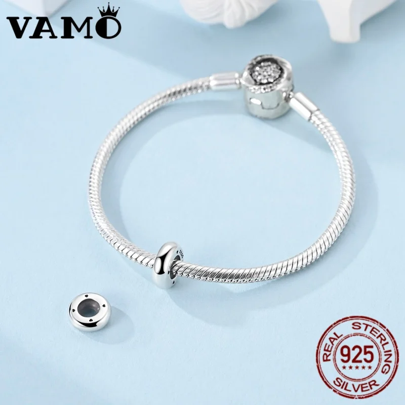 Sterling Silver Heart-Engraved Charm Bead 2 Sterling Silver Heart-Engraved Charm Bead - Image 2