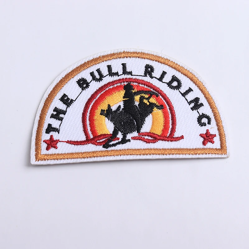 Vibrant Sunset Rooster Embroidery Patches Set 5 Vibrant Sunset Rooster Embroidery Patches Set - Image 5