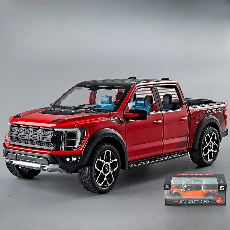 Orange Ford Raptor 1/20 Scale Alloy Model 9 Orange Ford Raptor 1/20 Scale Alloy Model - Image 9