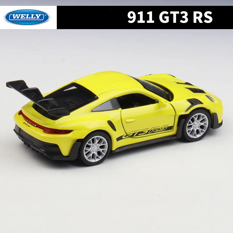 Yellow Porsche 911 GT3 RS Model - 1:36 Scale 3 Yellow Porsche 911 GT3 RS Model - 1:36 Scale - Image 3