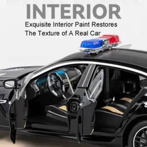 1:24 Scale Police Car Model with Lights 13 S49cc58b6794143a0bf40baf293531254Q