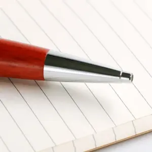 Red Wooden Twist Ballpoint Pen with 0.5mm Tip 11 S4b25e05fadfe4d64b432323cb9aa7ebeH