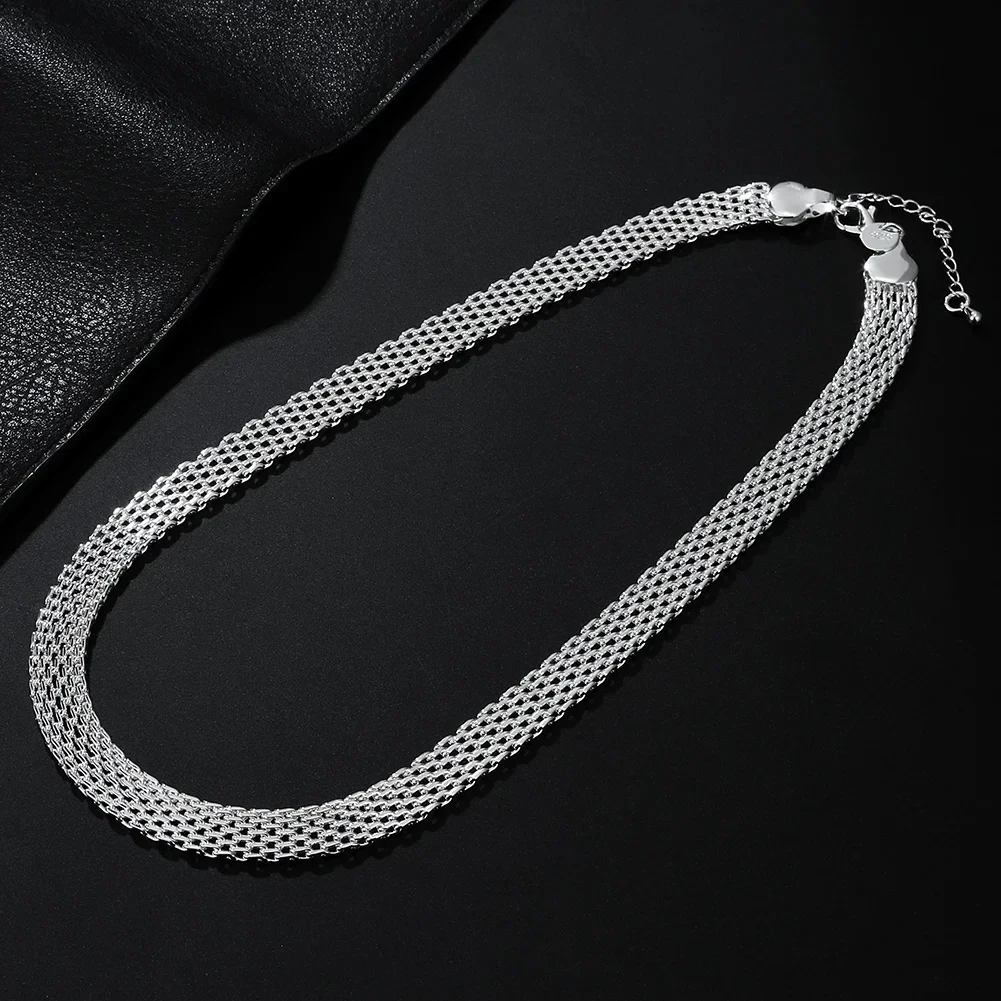 Silver Rope Chain Necklace 3mm, 16-30 in 4 Silver Rope Chain Necklace 3mm, 16-30 in - Image 4