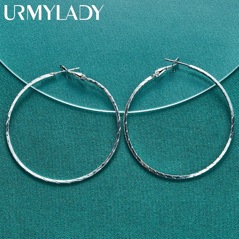 925 Sterling Silver Twisted Rope Hoop Earrings 4 925 Sterling Silver Twisted Rope Hoop Earrings - Image 4
