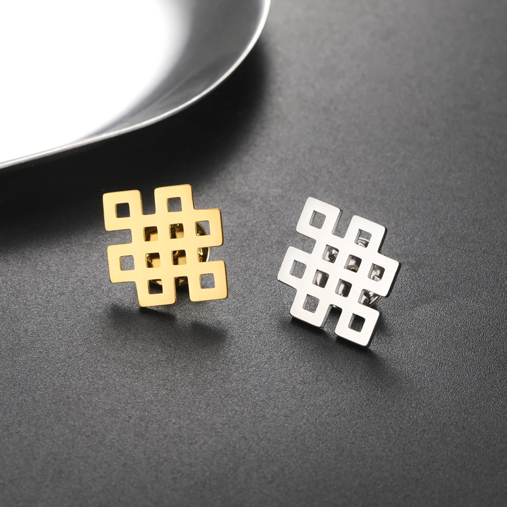 Stainless Steel Dawapara Endless Knot Brooch 6 Stainless Steel Dawapara Endless Knot Brooch - Image 6