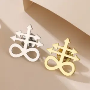 Stainless Steel Leviathan Cross Brooch 25x25 mm 12 S4f2d4e52b07842be94c8800abd2a81ff5