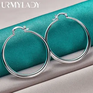40mm Sterling Silver Hoop Earrings 10 S50e41d39a45c431dacdbd005f7924967A