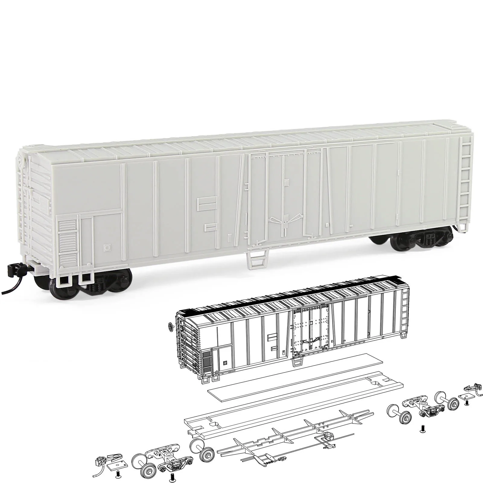HO Scale 50' Steel Reefer Wagon by Evemodel 2 HO Scale 50' Steel Reefer Wagon by Evemodel - Image 2
