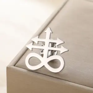 Stainless Steel Leviathan Cross Brooch 25x25 mm 14 S513c79e2d551480b810533be1743ecbbr