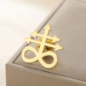 Stainless Steel Leviathan Cross Brooch 25x25 mm 15 S5233c50dba8b4d10808f926c0768b844U