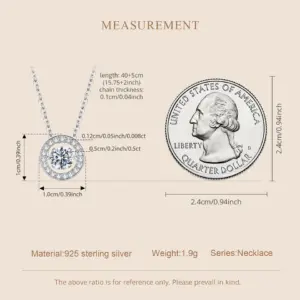 0.5 CT Moissanite Halo Necklace for Women 11 S525474cb3027458ea574d0c22080f2e8f
