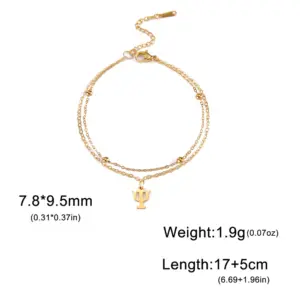 Stainless Steel Psi Charm Bracelet 22+5cm 10 S52600ce457ab49e4b8cee59b5e9bbde1L