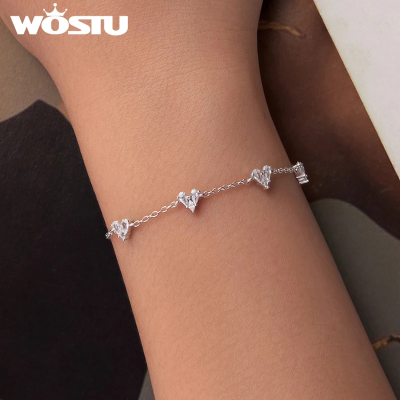 Heart Jewelry Set with Sterling Silver and Cubic Zirconia 6 Heart Jewelry Set with Sterling Silver and Cubic Zirconia - Image 6