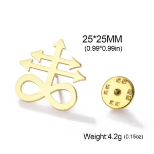 Stainless Steel Leviathan Cross Brooch 25x25 mm 13 S54f7f954ce33490abe32f5645181d994d