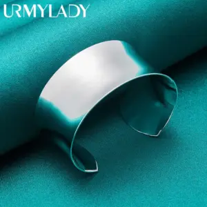 925 Sterling Silver Wide Cuff Bracelet for Women 10 S5642a101d33c41d9966f84fb2be96327F