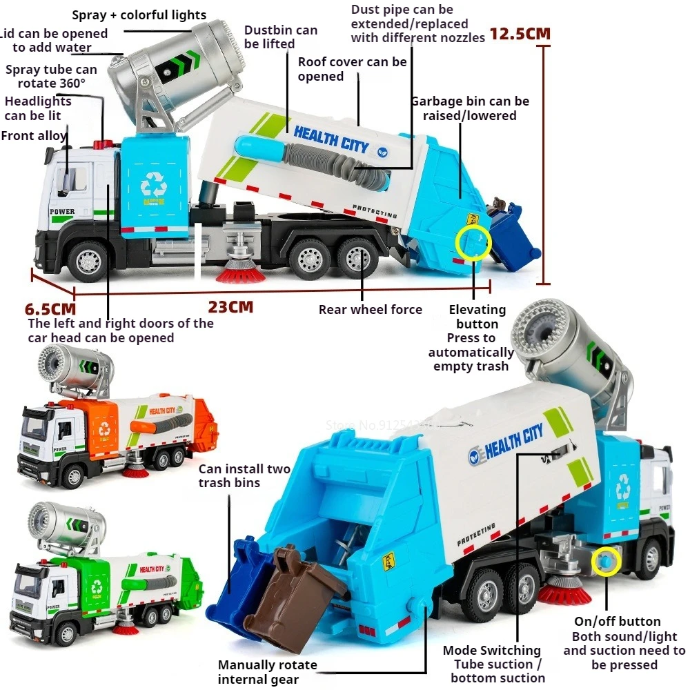 Electric Vacuum Cleaner Car Toy 1:32 Scale 2 Electric Vacuum Cleaner Car Toy 1:32 Scale - Image 2