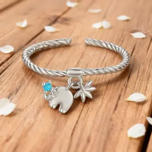 Silver Turquoise Rope Ring Adjustable 13 S57038dc002284a40be08ff06c988ea18M