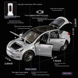 1:24 Scale Black Model Y Diecast Car 13 S57080719c7da41dd9725f7392a43e1d0E