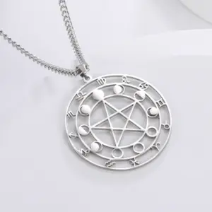 Stainless Steel Pentagram Necklace for Women 16 S5708b6f4a7c1420bbf0528d71bcbf7f7D