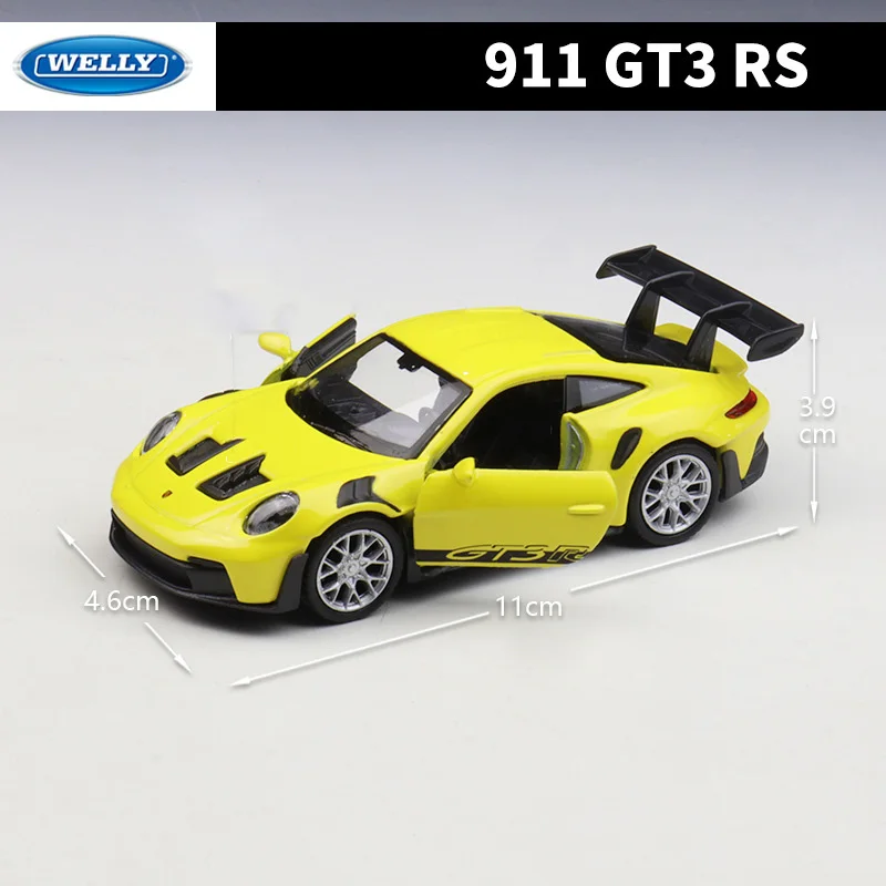 Yellow Porsche 911 GT3 RS Model - 1:36 Scale 4 Yellow Porsche 911 GT3 RS Model - 1:36 Scale - Image 4