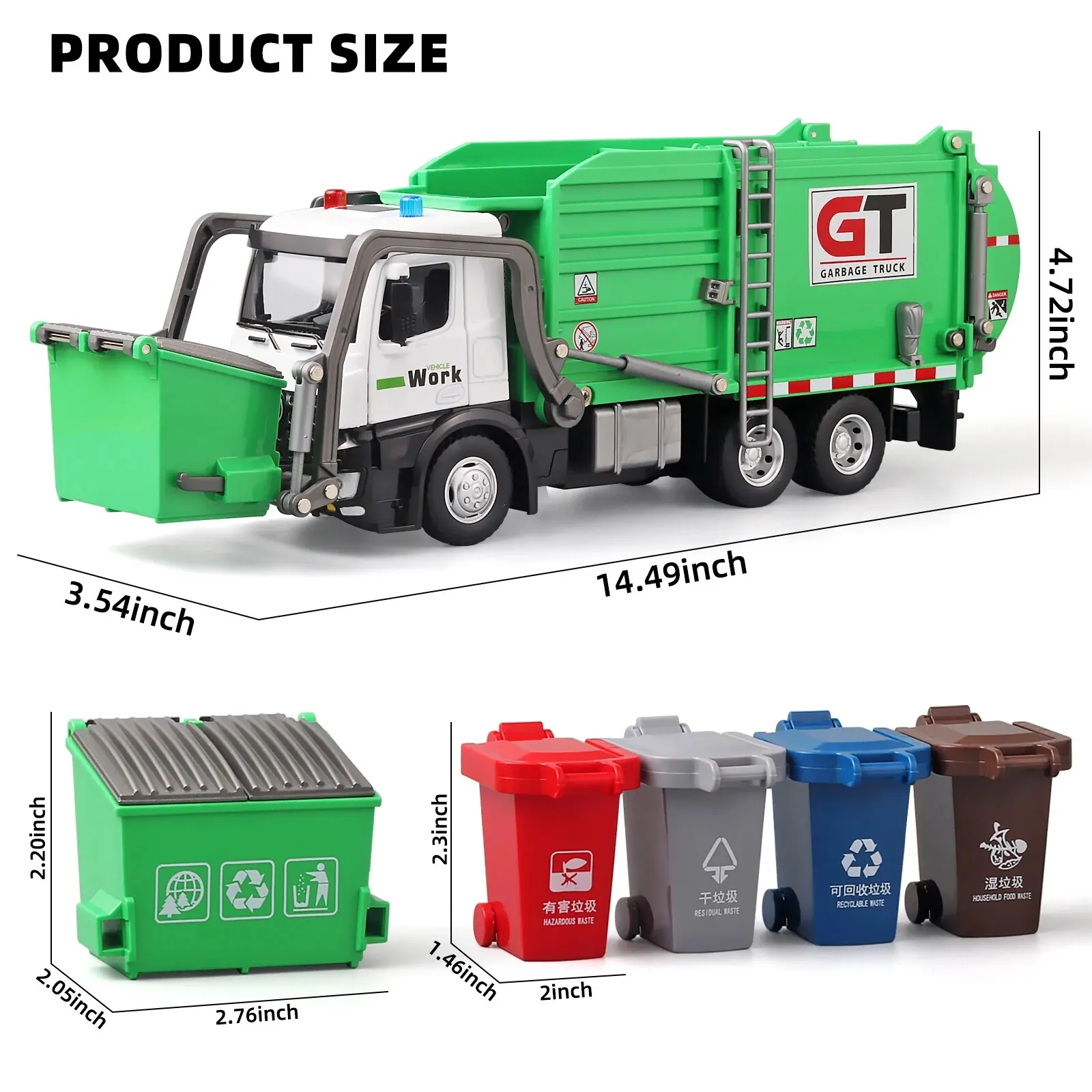 Vibrant Friction-Powered Garbage Truck for Kids 6 Vibrant Friction-Powered Garbage Truck for Kids - Image 6