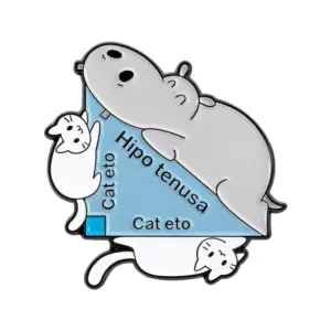 Cute Hippo and Cat Brooch Set for Accessories 10 S58defd1c362a42ababe24fffce5b312cK