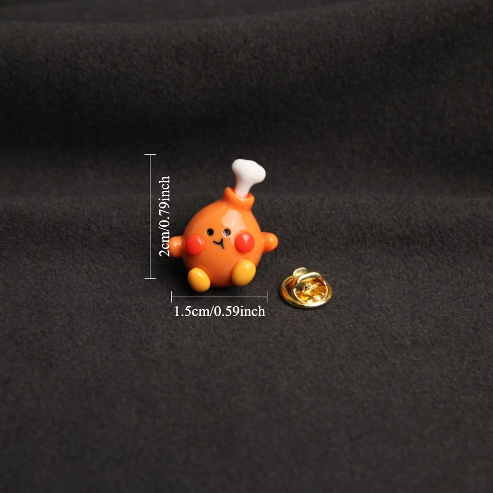 Fast Food Cartoon Resin Pin for Jackets and Backpacks 2 Fast Food Cartoon Resin Pin for Jackets and Backpacks - Image 2