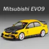 Vibrant Yellow Mitsubishi EVO9 GTR-R34 Diecast Model