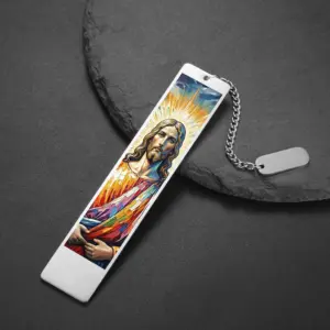Jesus Metal Bookmark with Gold Finish 19 S5c87cede1ff94c46aa201f4da3863179k