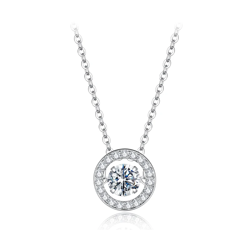 0.5 CT Moissanite Halo Necklace for Women 7 0.5 CT Moissanite Halo Necklace for Women - Image 7