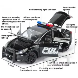 1:24 Scale Police Car Model with Lights 11 S5fb78ca8e3a246e19303085ec0905d05L